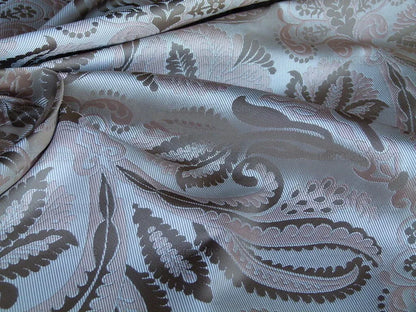 By Yd 100% Silk Lampas Edina Blush Pink Classic Artichoke