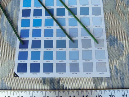 Scalamandre Visby Tahoe Blue Old World Weavers 100% Silk Lampas MSRP USD 896/Y