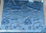 Scalamandre Mallorcan Garden Blue Jay Magical Silk Lampas Mediterranean Rose MSRP USD 324/Y