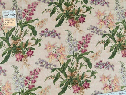 By yard Scalamandre Marlyn Park Fh Multi/peach Linen MSRP USD 188/Y