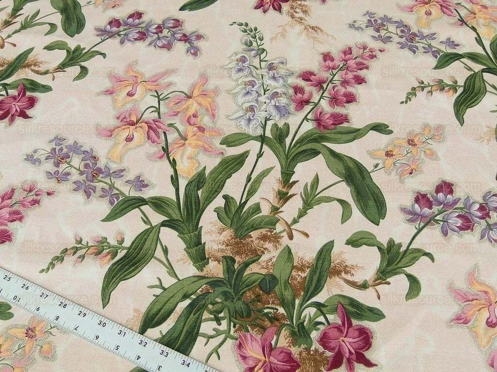 By yard Scalamandre Marlyn Park Fh Multi/peach Linen MSRP USD 188/Y