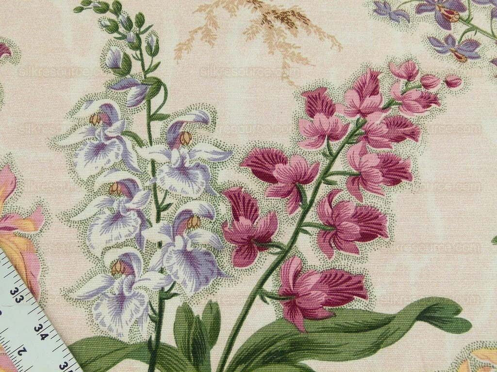 By yard Scalamandre Marlyn Park Fh Multi/peach Linen MSRP USD 188/Y