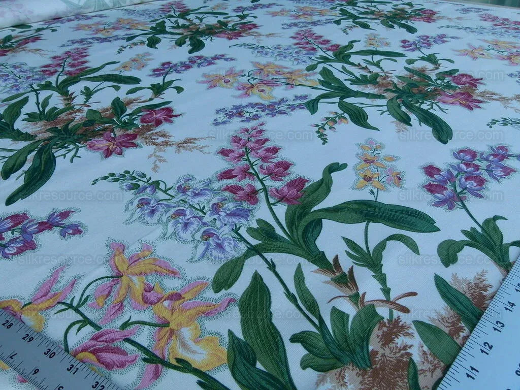 By yard Scalamandre Marlyn Park Fh Multi/white Linen MSRP USD 188/y