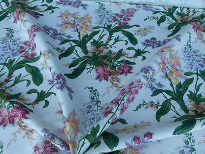 By yard Scalamandre Marlyn Park Fh Multi/white Linen MSRP USD 188/y