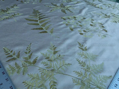 Scalamandre Hill Stead Spring Pale Green Fern Embroidery MSRP$/112