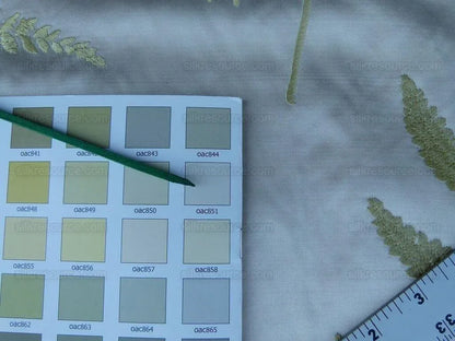 Scalamandre Hill Stead Spring Pale Green Fern Embroidery MSRP$/112