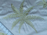 Scalamandre HILL STEAD SPRING pale green fern embroidery MSRP$/1