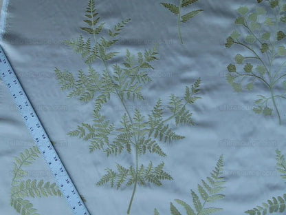 Scalamandre Hill Stead Spring Pale Green Fern Embroidery MSRP$/112