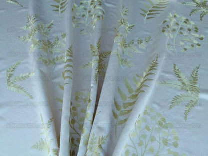 Scalamandre Hill Stead Spring Pale Green Fern Embroidery MSRP$/112