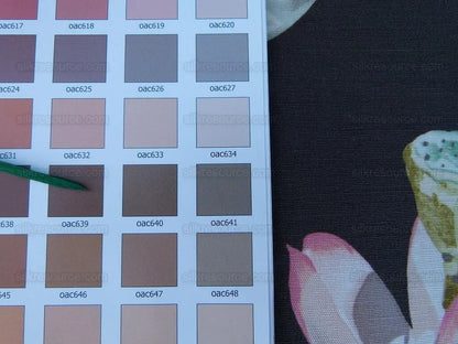 By yard Scalamandre Meiji Pond Brown Lotus Water Lily Linen Print MSRP USD312/yard