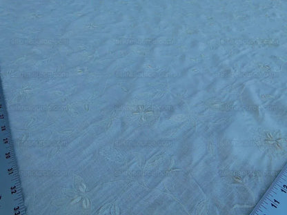 2.5y Scalamandre Sita Ivory Old World Weavers Silk Embroidery Wh