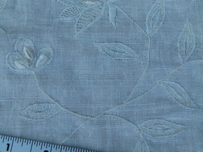 2.5y Scalamandre Sita Ivory Old World Weavers Silk Embroidery Wh