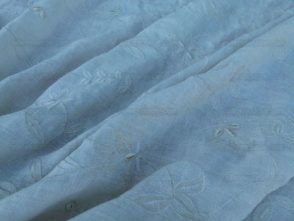 2.5y Scalamandre Sita Ivory Old World Weavers Silk Embroidery Wh