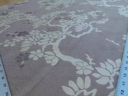 Scalamandre Yoshino Sandstone Taupe Grey Asian Penzai Magnolia Tree Cut Velvet MSRP USD 240/Y