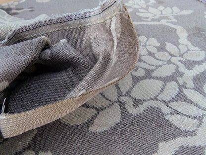 Scalamandre Yoshino Sandstone Taupe Grey Asian Penzai Magnolia Tree Cut Velvet MSRP USD 240/Y