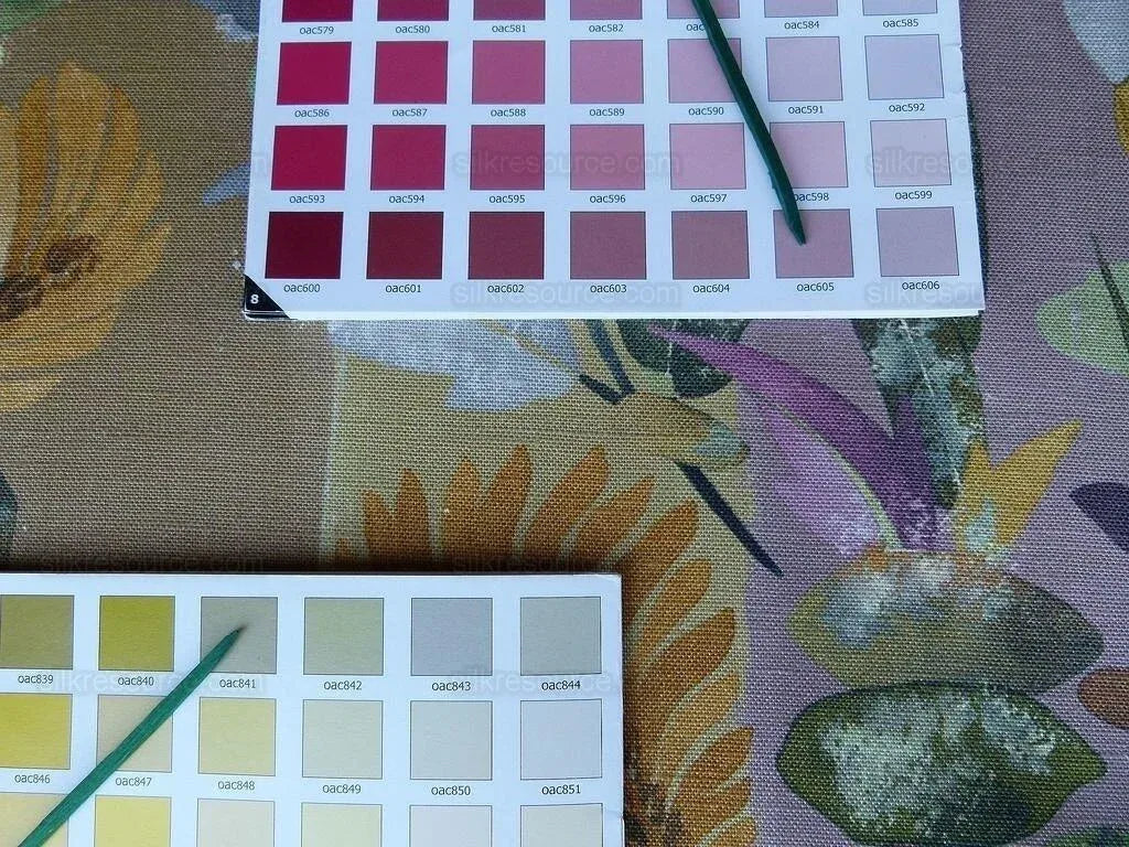 Scalamandre Fantasie Botanique Fonthill Golden Plum Purple Green Linen Foliage MSRP USD/220Yd