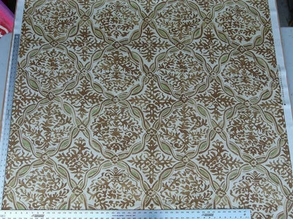 Scalamandre Grafton Brown/green Medallion Renaissance Print MSRP USD 292/Yd