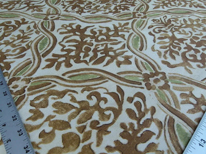 Scalamandre Grafton Brown/green Medallion Renaissance Print MSRP USD 292/Yd