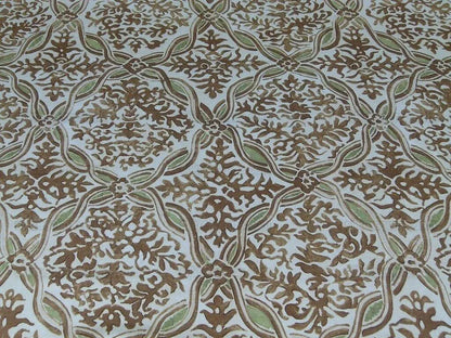 Scalamandre Grafton Brown/green Medallion Renaissance Print MSRP USD 292/Yd