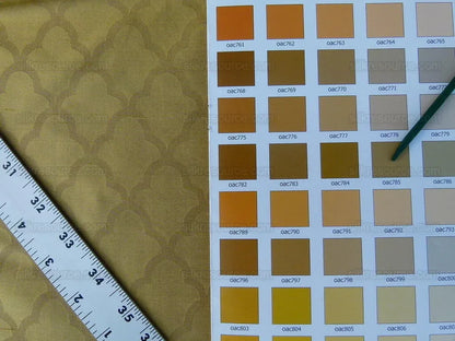 Scalamandre Bangalore Inca Gold 100% Silk Fish Scale Ocean Wave MSRP USD 148/Y