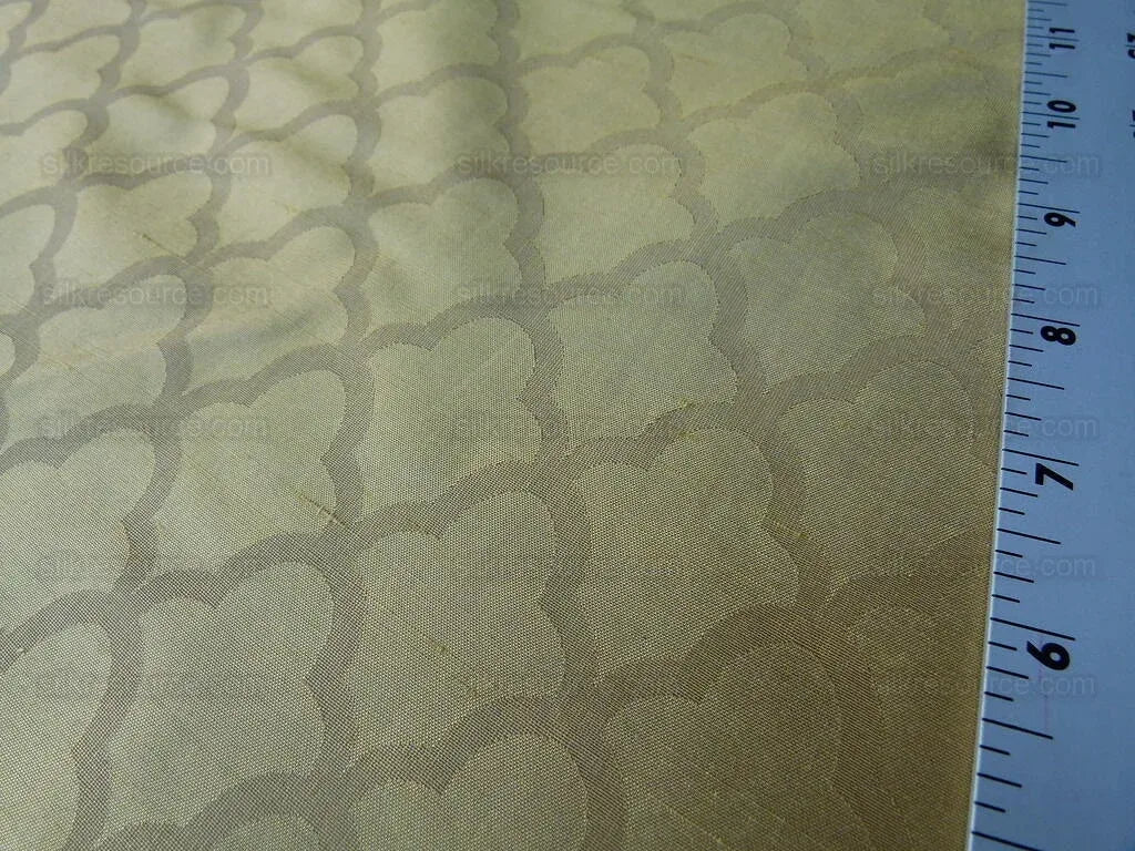 Scalamandre Bangalore Inca Gold 100% Silk Fish Scale Ocean Wave MSRP USD 148/Y