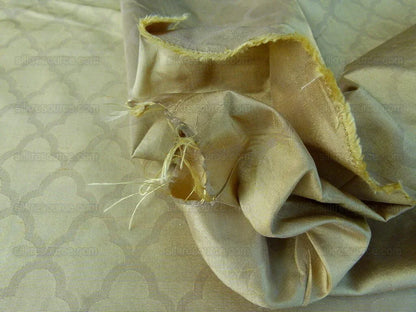 Scalamandre Bangalore Inca Gold 100% Silk Fish Scale Ocean Wave MSRP USD 148/Y