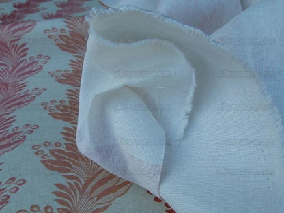 Scalamandre Denise Stripe Salmon Pink Linen Print Grey Watkins MSRP USD 236