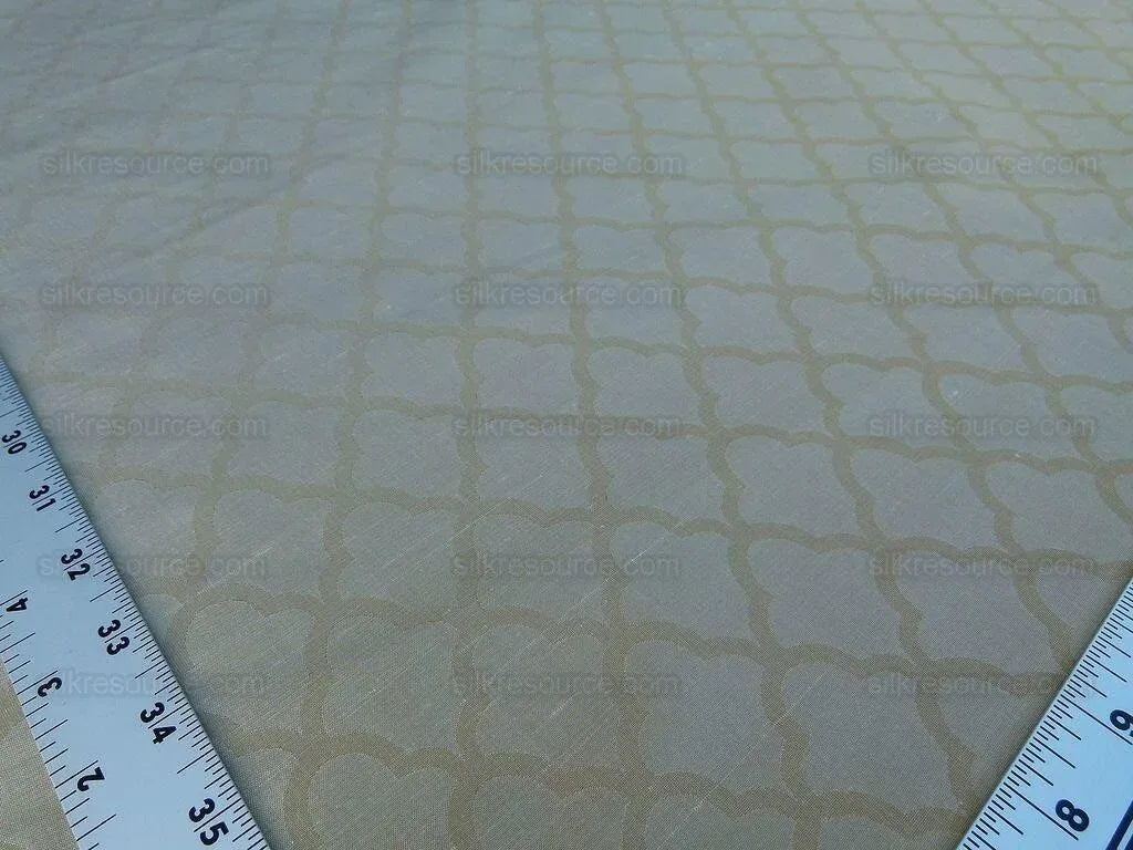 Scalamandre Bangalore Champagne 100% Silk Fish Scale Ocean Wave MSRP USD 148/Y