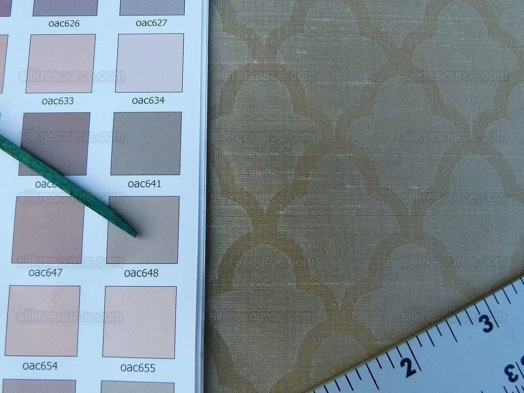 Scalamandre Bangalore Champagne 100% Silk Fish Scale Ocean Wave MSRP USD 148/Y