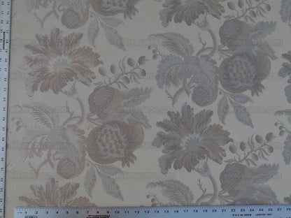 Scalamandre Grey Watkins Padua Beige Taupe Pomegranate Rose Botanical Woven Tapestry MSRP USD 364/y