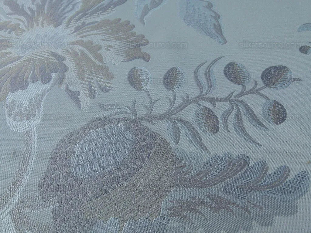 Scalamandre Padua Beige/taupe Pomegranate Rose Botanical Woven Tapestry MSRP USD 364/y