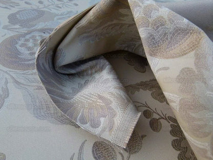 Scalamandre Grey Watkins Padua Beige Taupe Pomegranate Rose Botanical Woven Tapestry MSRP USD 364/y