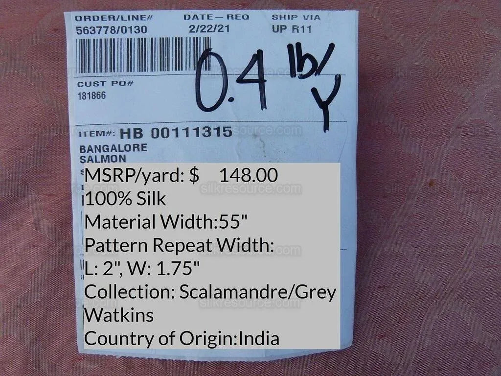 Scalamandre Bangalore Salmon 100% Silk Fish Scale Ocean Wave MSRP USD 148/Y
