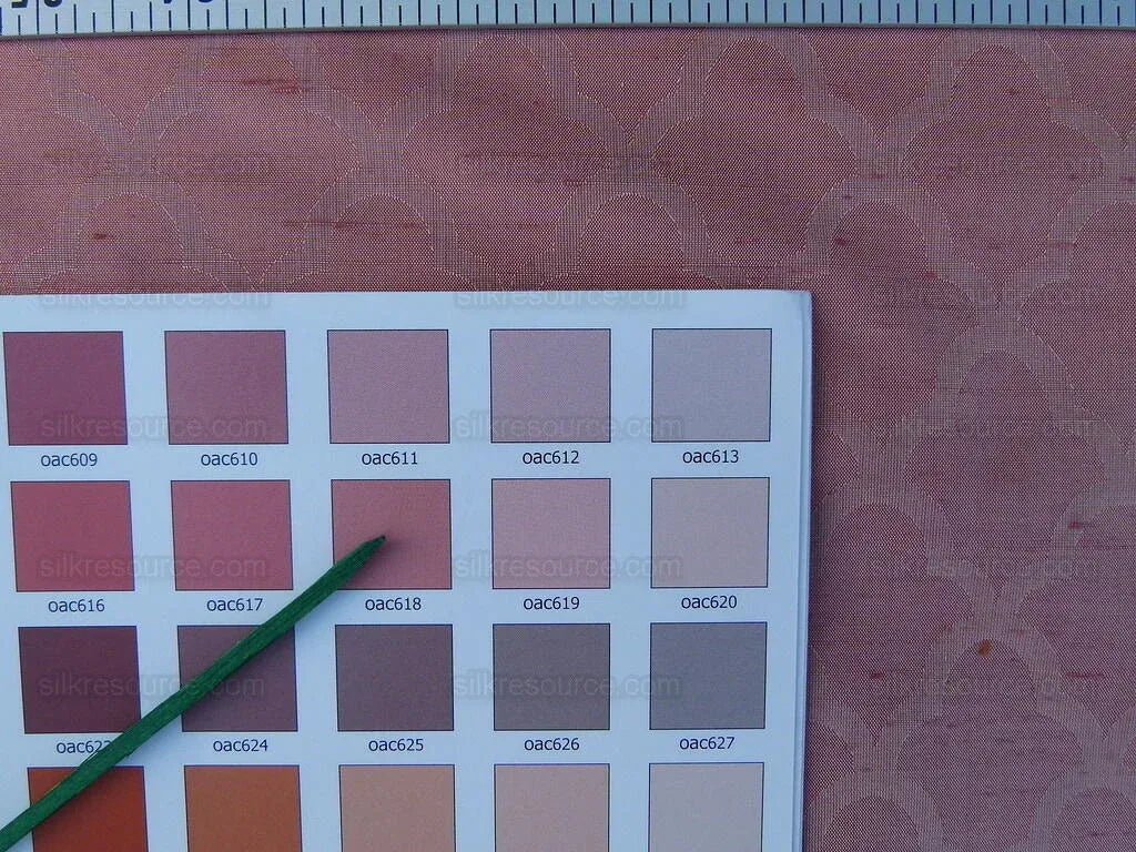 Scalamandre Bangalore Salmon 100% Silk Fish Scale Ocean Wave MSRP USD 148/Y