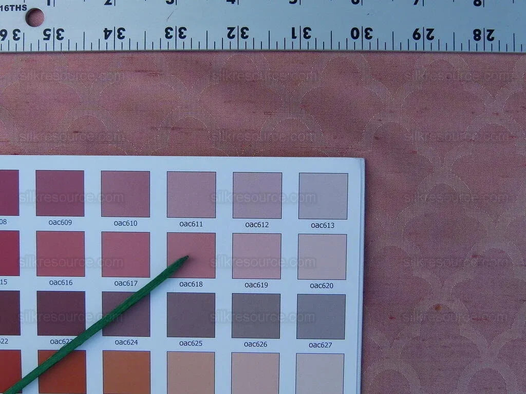 Scalamandre Bangalore Salmon 100% Silk Fish Scale Ocean Wave MSRP USD 148/Y