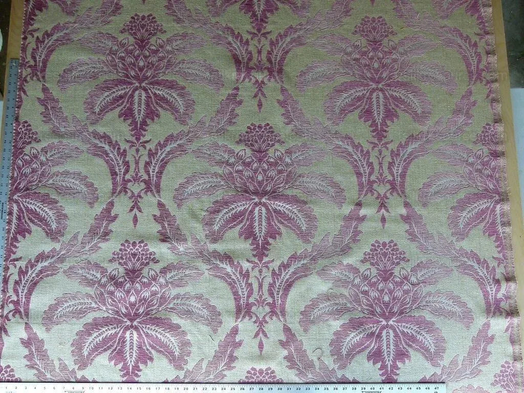 Scalamandre Trinandot Strawberry Pink Renaissance Damask Super Heavy! Tapestry MSRP USD 204/y