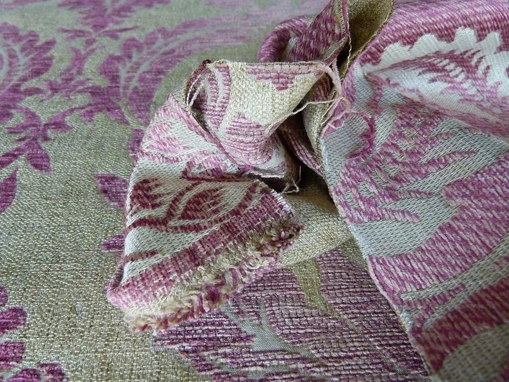 Scalamandre Trinandot Strawberry Pink Renaissance Damask Super Heavy! Tapestry MSRP USD 204/y