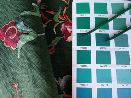 Scalamandre Les Fleurs Mysterieuses Green Tulip Rose Peony Print MSRP USD/598/y