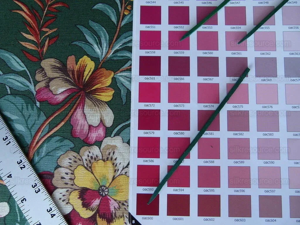 Scalamandre Les Fleurs Mysterieuses Green Tulip Rose Peony Print MSRP USD/598/y