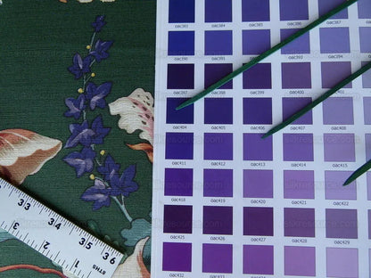 Scalamandre Les Fleurs Mysterieuses Green Tulip Rose Peony Print MSRP USD/598/y