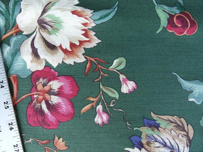 Scalamandre Les Fleurs Mysterieuses Green Tulip Rose Peony Print MSRP USD/598/y