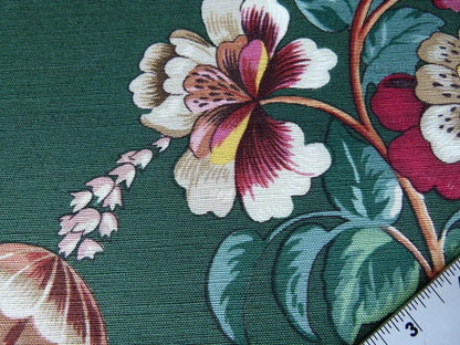 Scalamandre Les Fleurs Mysterieuses Green Tulip Rose Peony Print MSRP USD/598/y