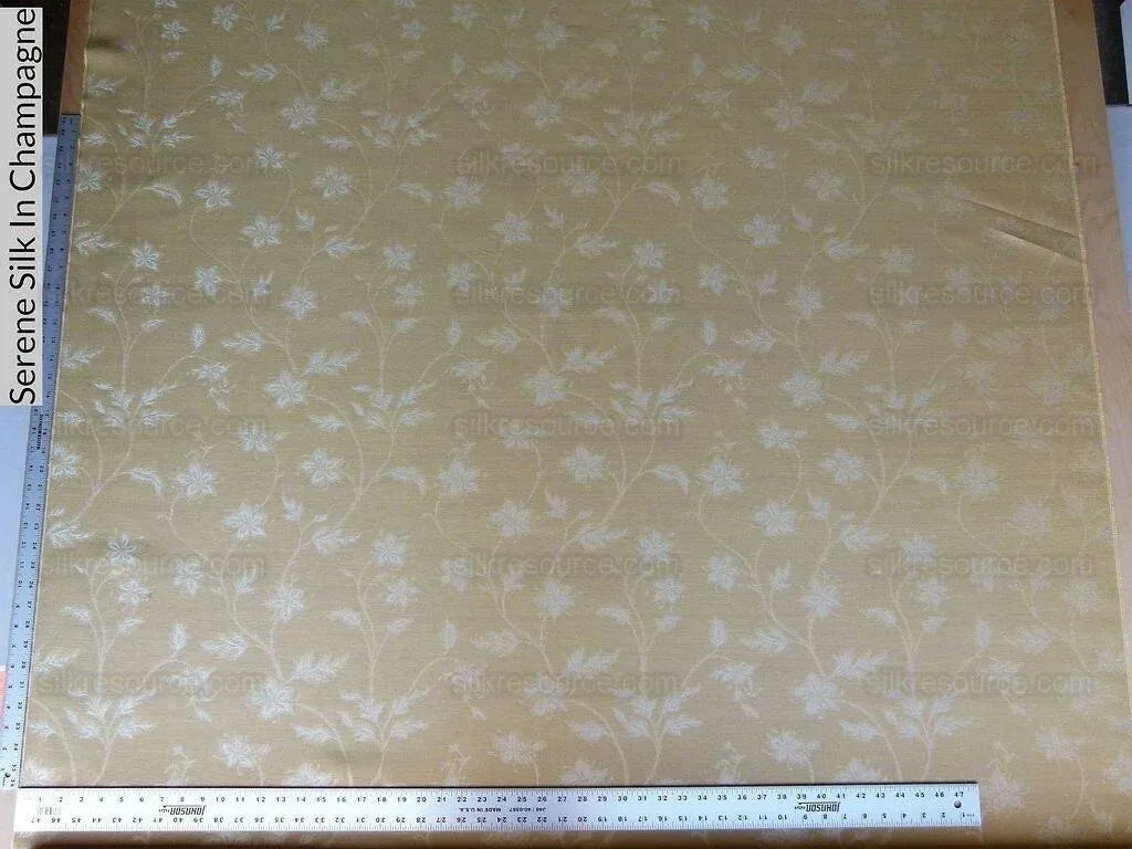 By Yard Scalamandre Serene Semi Sheer Silk Champagne Gold Silk Organza Old World Weavers MSRP USD 168/y