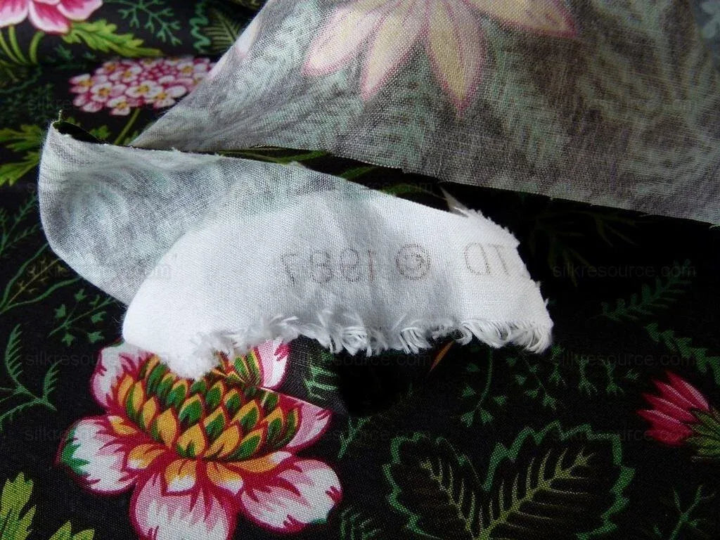 by yard Scalamandre Grey Watkins Belle Meade Folk Flower Black Wild Flower Floral Print