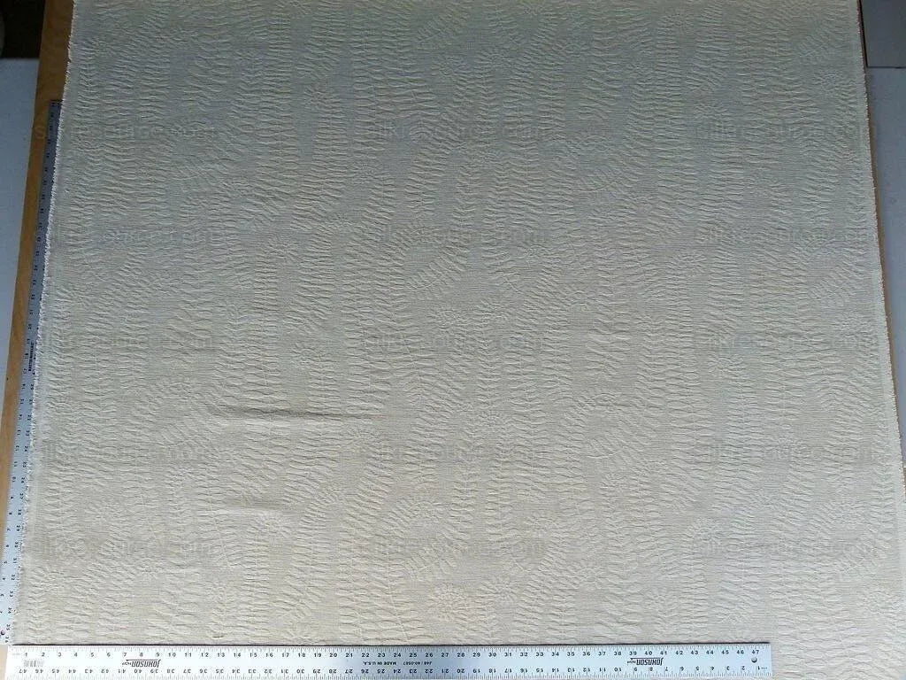 By Yd Scalamandre Botanique Fh Meringue Pale Yellow Fern Foliage Cotton MSRP USD 188