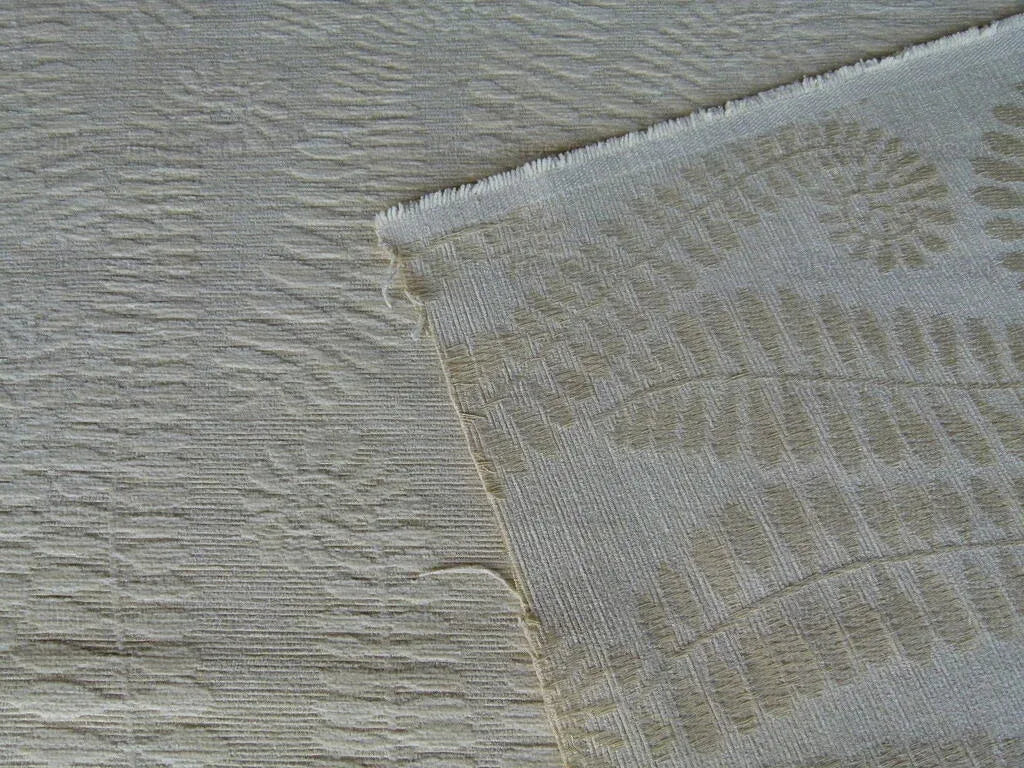 By Yd Scalamandre Botanique Fh Meringue Pale Yellow Fern Foliage Cotton MSRP USD 188