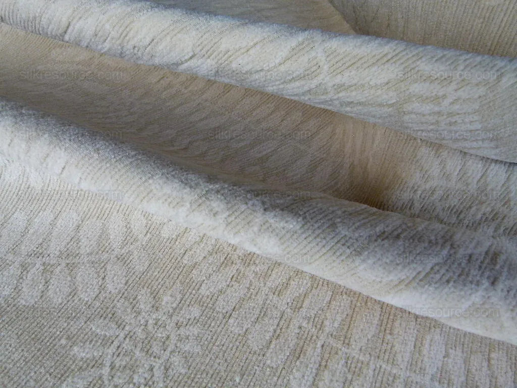 BY YD Scalamandre BOTANIQUE FH MERINGUE PALE YELLOFERN FOLIAGE