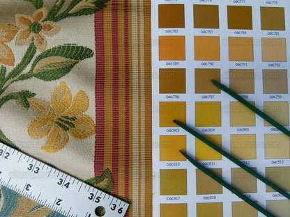 Scalamandre Salerno Red Pomegranate Pear Rose Stripe MSRP$