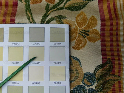 Scalamandre Salerno Red Pomegranate Pear Rose Stripe MSRP$