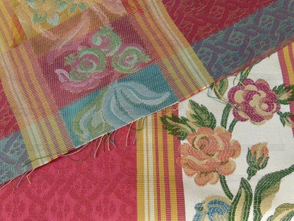 Scalamandre Salerno Red Pomegranate Pear Rose Stripe MSRP$